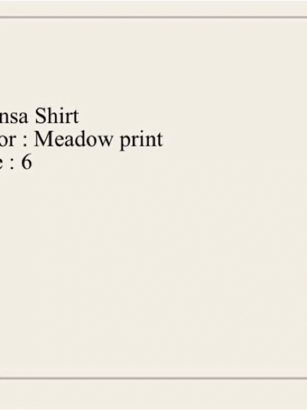 Sezane “Shansa” blouse in meadow print, size 6. New without tags - Picture 2 of 2